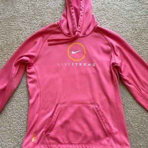 Nike Live Strong Fleece Hoodie Pink size Medium